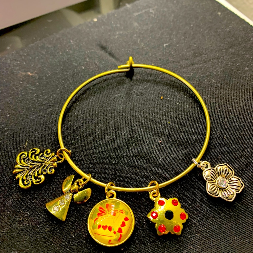 Christmas Bronze Bangle Bracelets